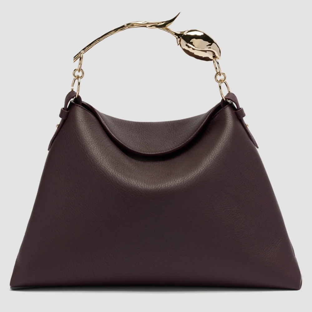 ERDEM 'Large Bloom' Bag in Malbec Grain Leather - MSRP $2995 - NWT - SAVE $1000